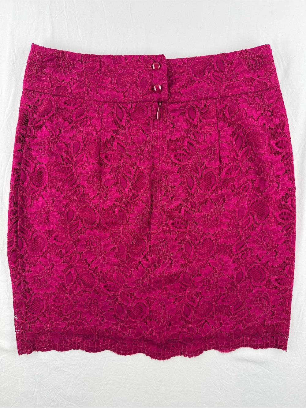 Banana Republic Fuchsia Fully Lined Floral Lace Mini Skirt - Picture 3 of 8